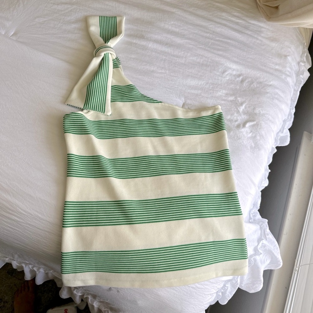 Anthropologie / Bishop & Young One Shoulder Striped Top